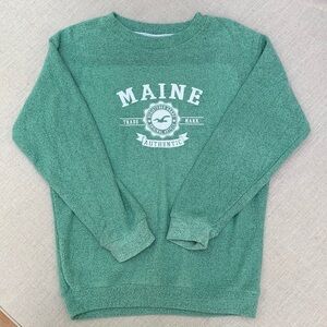 Marissa Rose Green Faded Maine Soft Knit Oversized Sweatshirt Women's sz Small